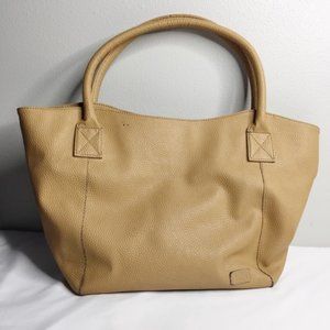 Louen Hide Tan Pebbled Leather Shoulder Bag